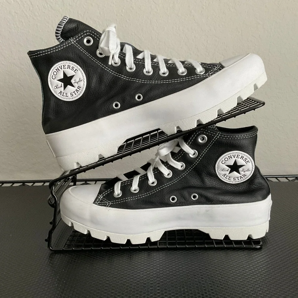 Converse Chuck‎ Taylor All Star Lugged 2.0 Black Leather High Top Mens 8.5 S356